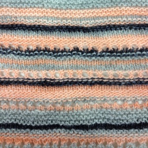 knit random colour and stitch stripes