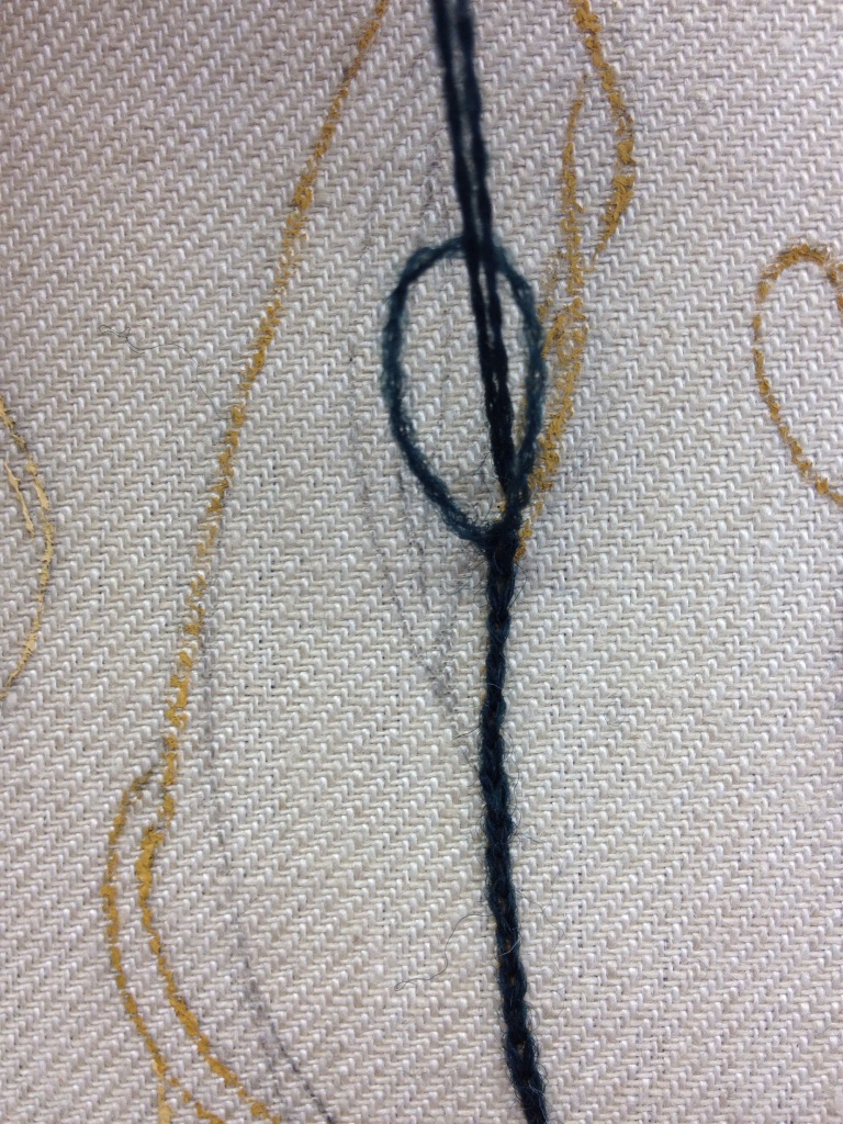 crewel embroidery chain stitch