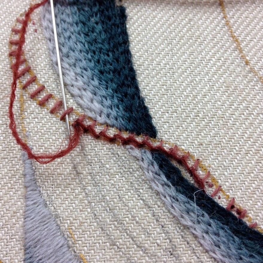 raised stem band embroidery stitch